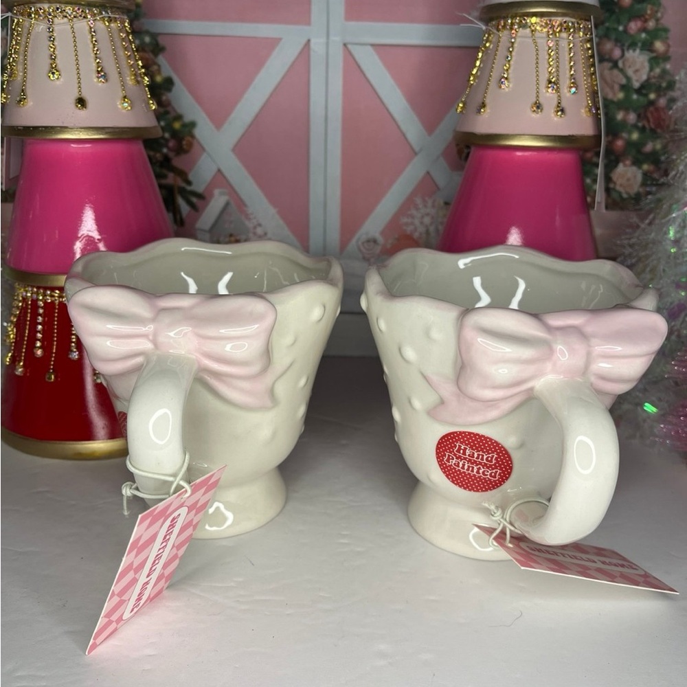 PINK bow mugs from Sheffield Home
